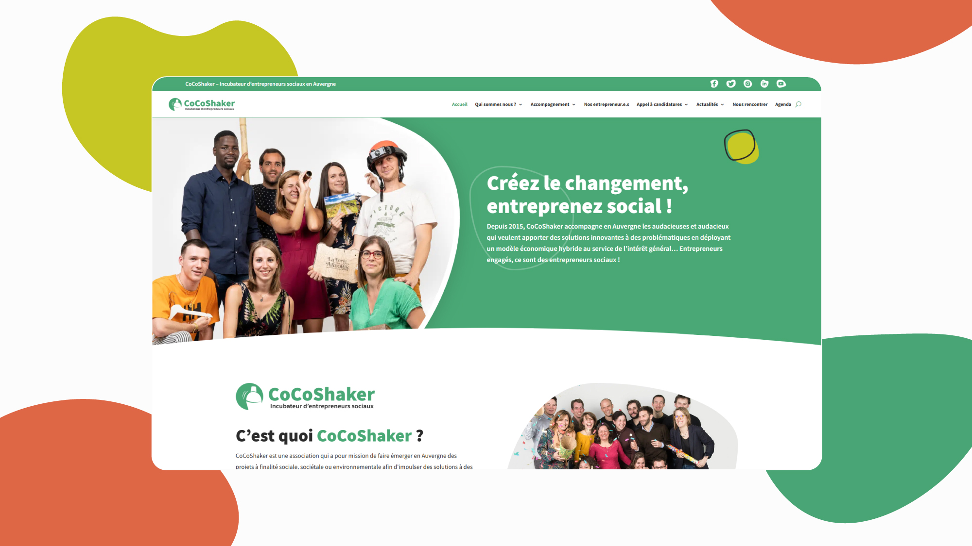 Agence web digital clermont ferrand le dupplex auvergne client Cocoshaker02