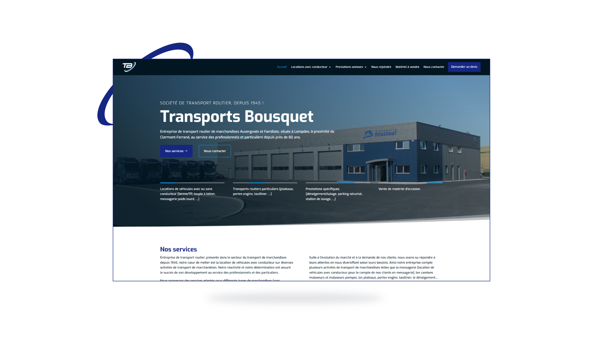 Agence web digital clermont ferrand le dupplex auvergne client Transports Bousquet02